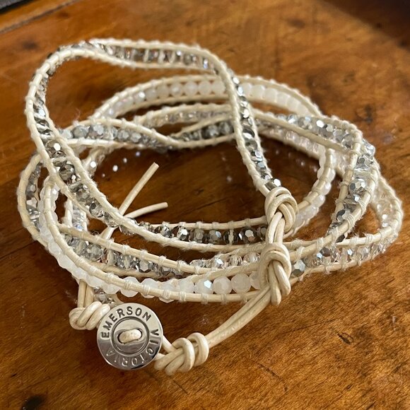 Virginia Emerson Jewelry - Victoria Emerson Leather and Rhinestone Multi Wrap Bracelet